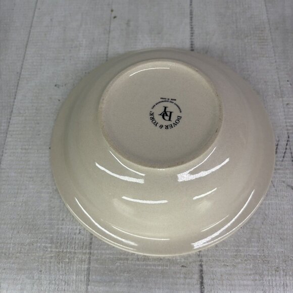 Dover & York RINGS SWIRL Circles Rust Red Stoneware Cereal Soup Bowls Set of 4 - Picture 9 of 16